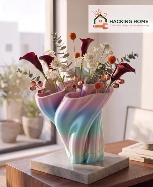 Abstract Wavy Centerpiece Vase photo 13
