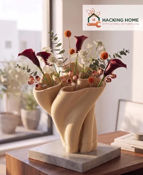 Abstract Wavy Centerpiece Vase photo 5