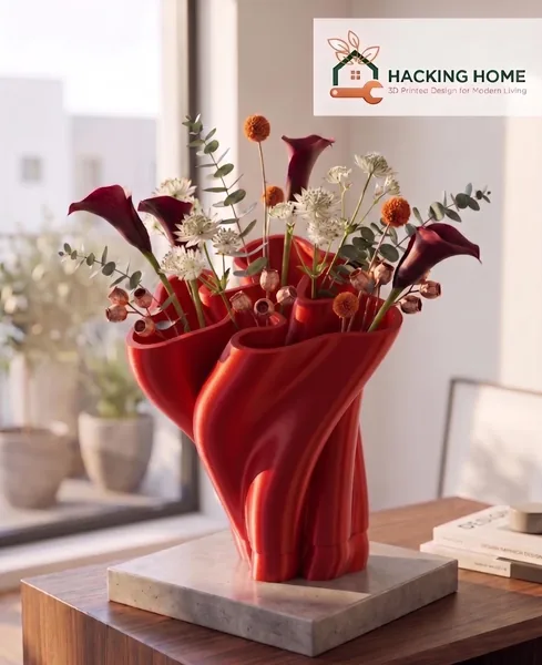 Abstract Wavy Centerpiece Vase photo 8
