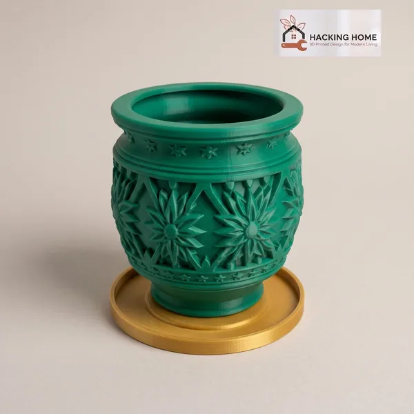 Carved Star Planter with Saucer photo 7