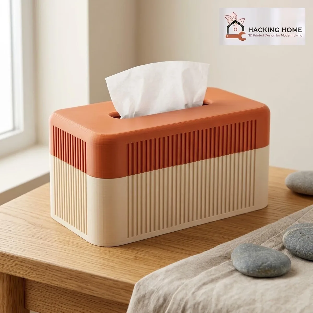 Fluted Tissue Box Cover
