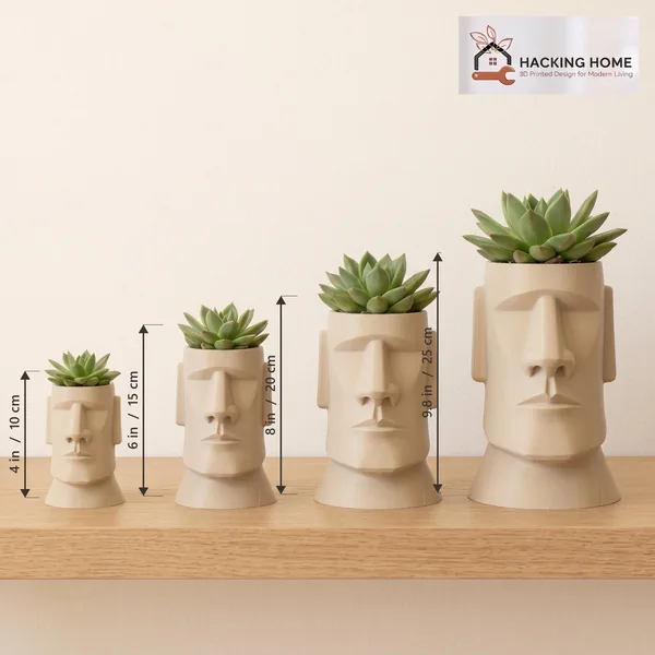 Moai Head Planter photo 2