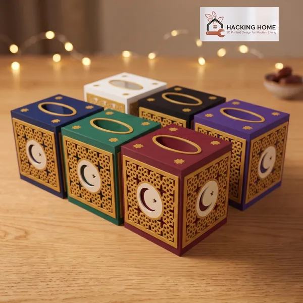 Ramadan Star Lattice Tissue Box Cover photo 4